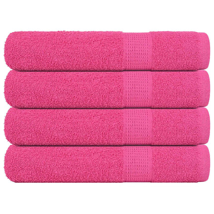 Asciugamani per Sauna 4 pz Rosa 80x200 cm 360 g/mÃƒâ€šÃ‚Â² 100% Cotone