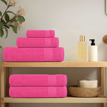 Asciugamani per Sauna 4 pz Rosa 80x200 cm 360 g/mÃƒâ€šÃ‚Â² 100% Cotone