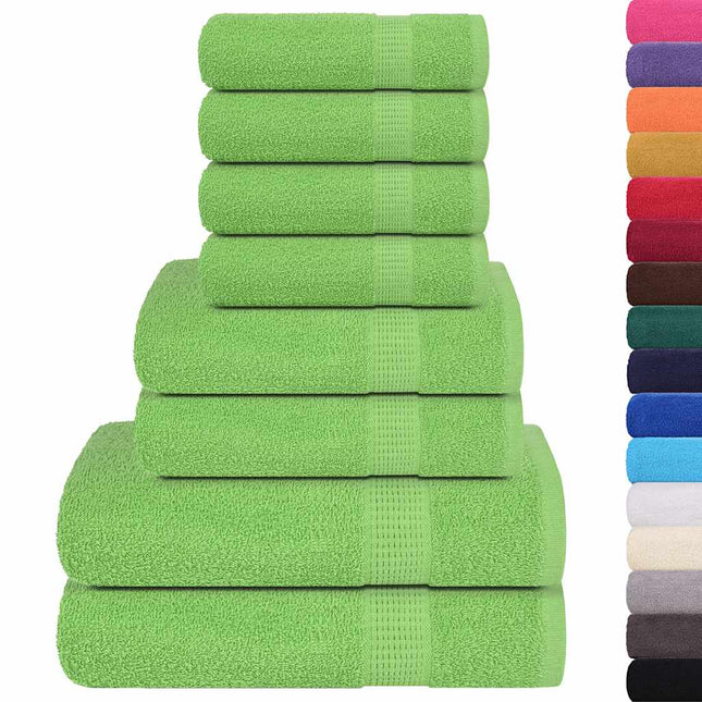 Set Asciugamani 8 pz Verdi 360 gsm 100% Cotone