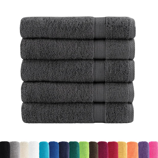 Asciugamani Doccia SOLUND 25 pz Antracite 70x140 cm 600gsm