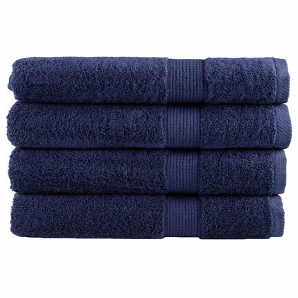 Asciugamani Premium SOLUND 4 pz Blu Navy 100x200cm 600gsm