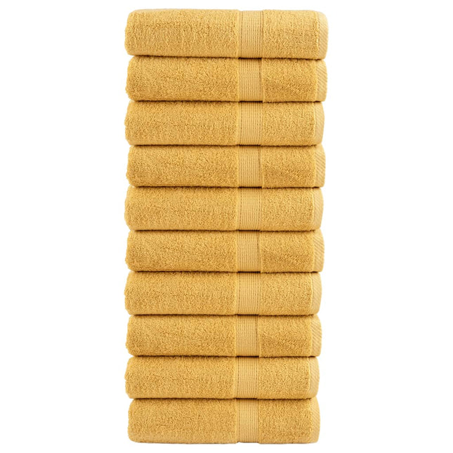 Asciugamani per Sauna SOLUND 10 pz Oro 50x100 cm 600gsm