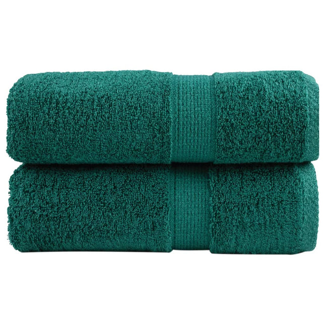 Asciugamani per Ospiti SOLUND 2 pz Verdi 30x50 cm 600 g/mÂ²