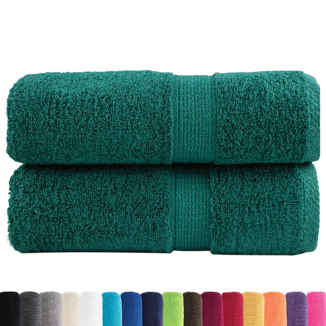 Asciugamani per Ospiti SOLUND 2 pz Verdi 30x50 cm 600 g/mÂ²