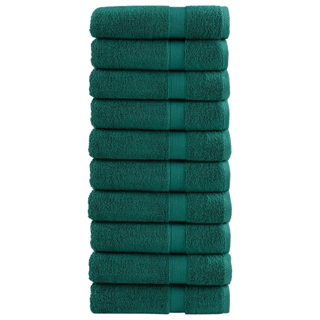 Asciugamani Premium SOLUND 10 pz Verdi 50x100 cm 600 g/mÂ²