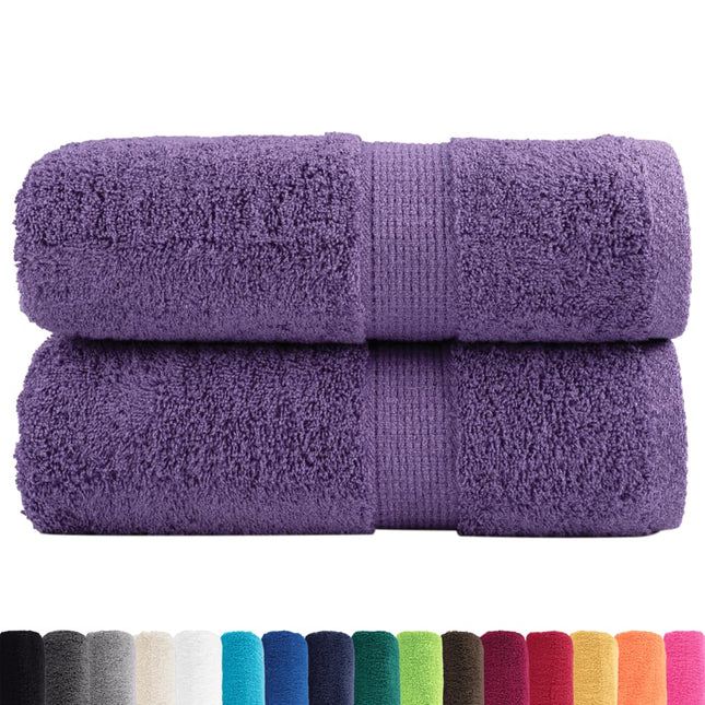 Asciugamani per Ospiti SOLUND 2 pz Viola 30x50 cm 600 g/mÂ²