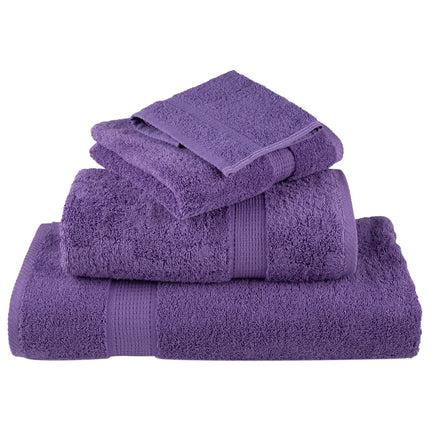 Asciugamani Premium SOLUND 4 pz Viola 50x100 cm 600 g/m²