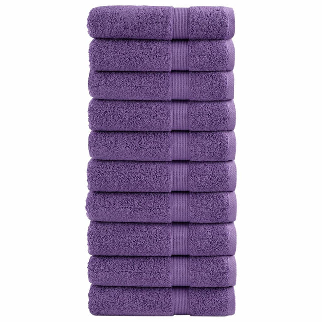 Asciugamani Premium SOLUND 10 pz Viola 50x100 cm 600 g/mÂ²