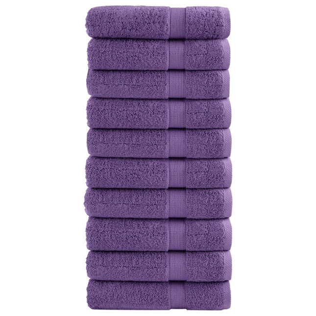 Asciugamani da Doccia SOLUND 10 pz Viola 70x140cm 600 g/mÃ‚Â²