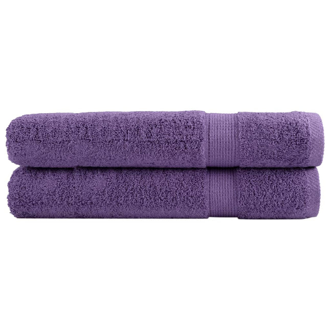 Asciugamani per Sauna SOLUND 2 pz Viola 80x200 cm 600 g/mÂ²