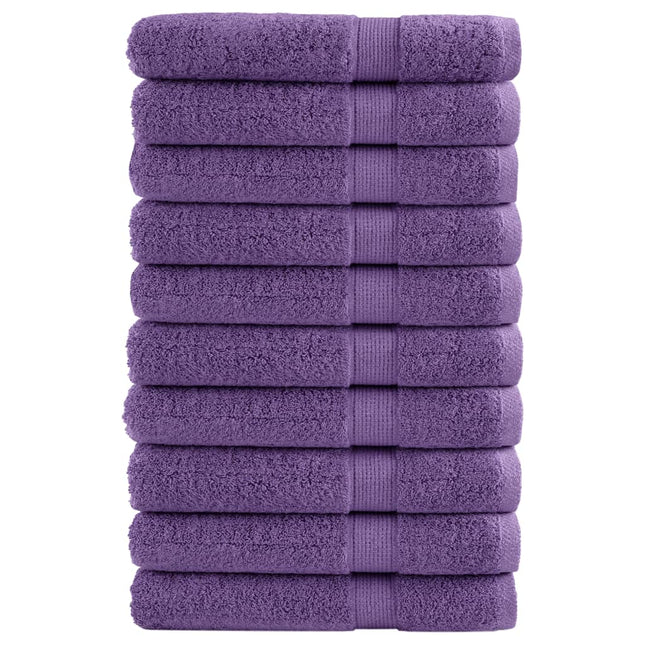 Asciugamani per Sauna SOLUND 10 pz Viola 80x200cm 600 g/mÂ²