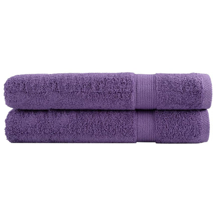 Asciugamani Premium SOLUND 2 pz Viola 100x200 cm 600 g/mÂ²