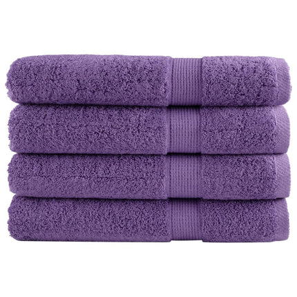 Asciugamani Premium SOLUND 4 pz Viola 100x200 cm 600 g/mÃƒâ€šÃ‚Â²
