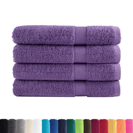Asciugamani Premium SOLUND 4 pz Viola 100x200 cm 600 g/mÃƒâ€šÃ‚Â²