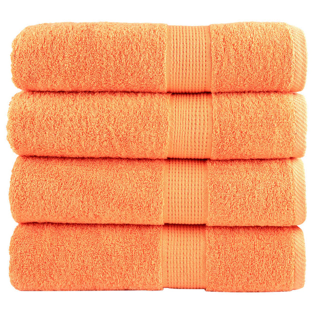Asciugamani Doccia SOLUND 4 pz Arancioni 70x140cm 600 g/mÂ²