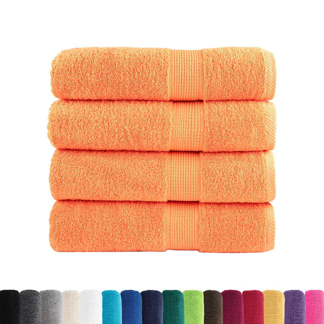 Asciugamani Doccia SOLUND 4 pz Arancioni 70x140cm 600 g/mÂ²