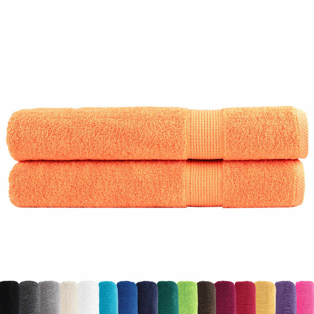 Asciugamani SOLUND 2 pz Arancione 100x200 cm 600 g/mÃ‚Â²