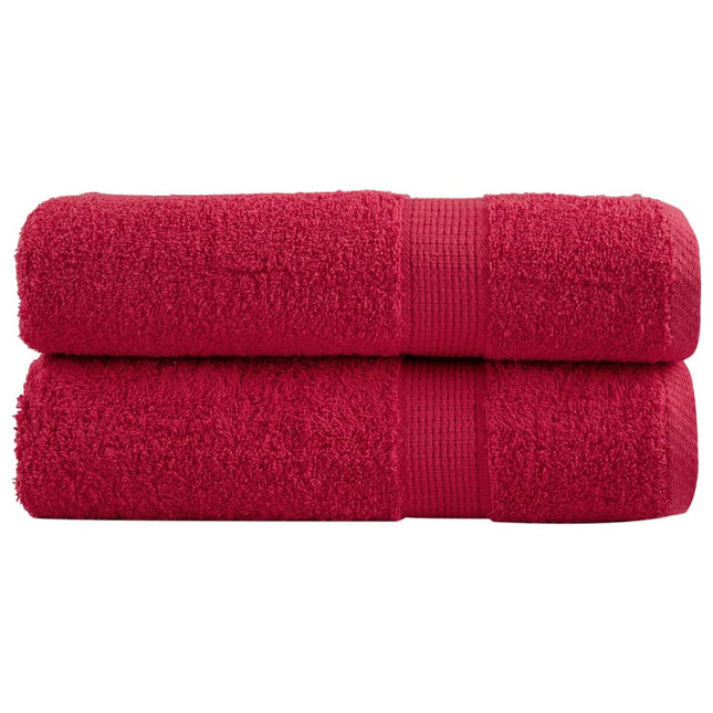Asciugamani Premium SOLUND 2 pz Rossi 50x100 cm 600 g/mÂ²