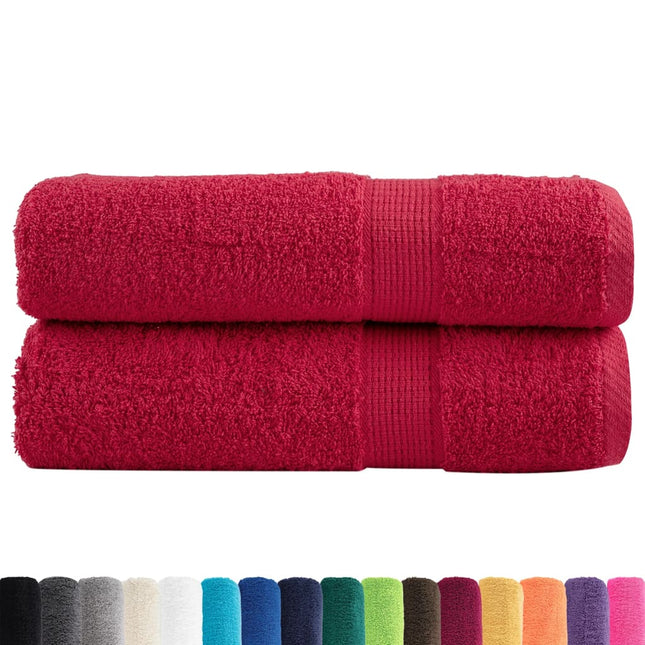 Asciugamani Premium SOLUND 2 pz Rossi 50x100 cm 600 g/mÂ²
