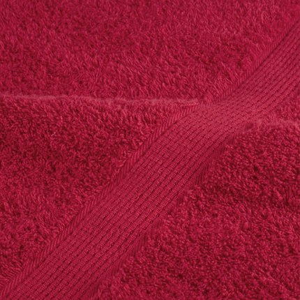 Asciugamani Premium SOLUND 2 pz Rossi 100x200 cm 600 g/mÂ²