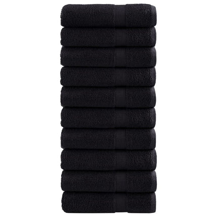 Asciugamani Premium SOLUND 10 pz Neri 50x100 cm 600 g/mÂ²