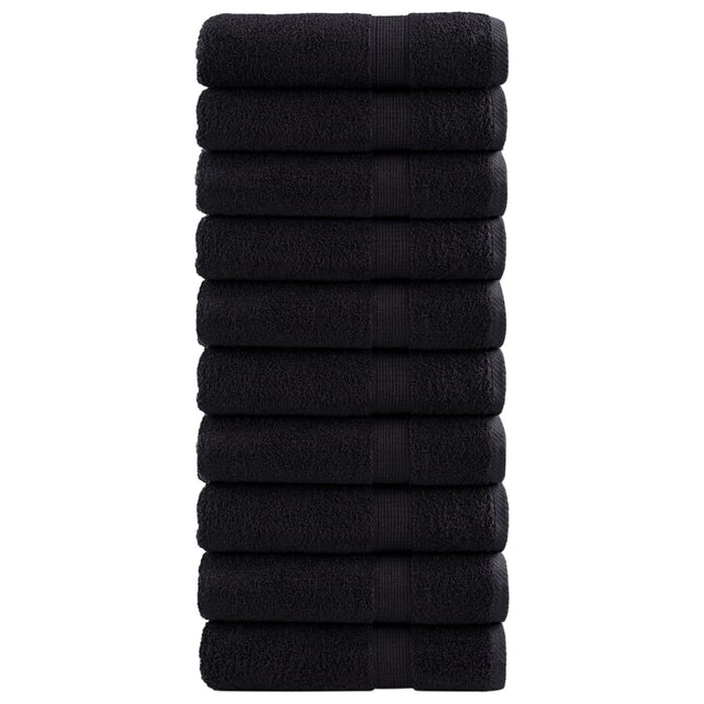 Asciugamani da Doccia SOLUND 10 pz Neri 70x140 cm 600 g/mÂ²