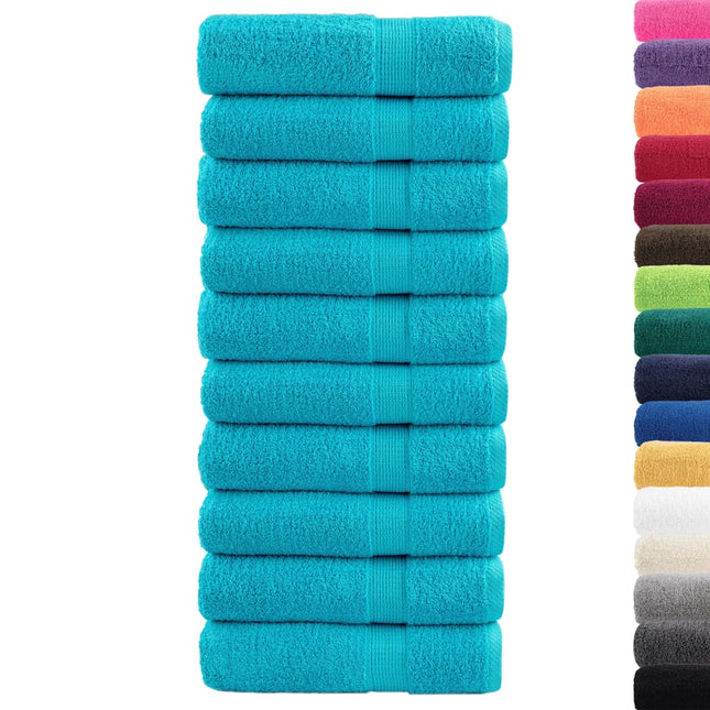 Asciugamani Premium SOLUND 10pz Turchesi 50x100cm 600 g/mÃ‚Â²