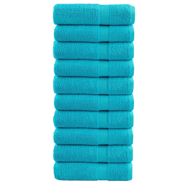 Asciugamani Doccia SOLUND 10 pz Turchesi 70x140cm 600 g/mÃ‚Â²