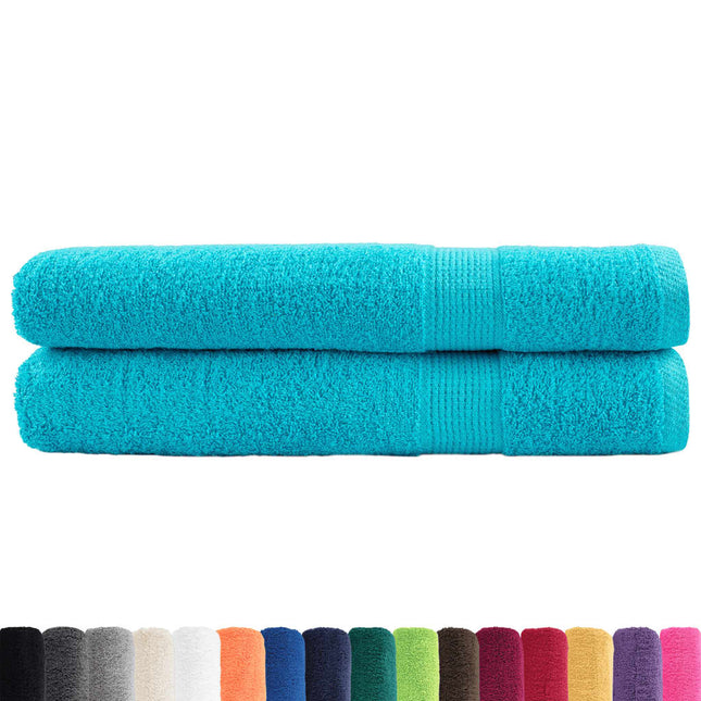 Asciugamani Premium SOLUND 2pz Turchesi 100x200cm 600 g/mÂ²