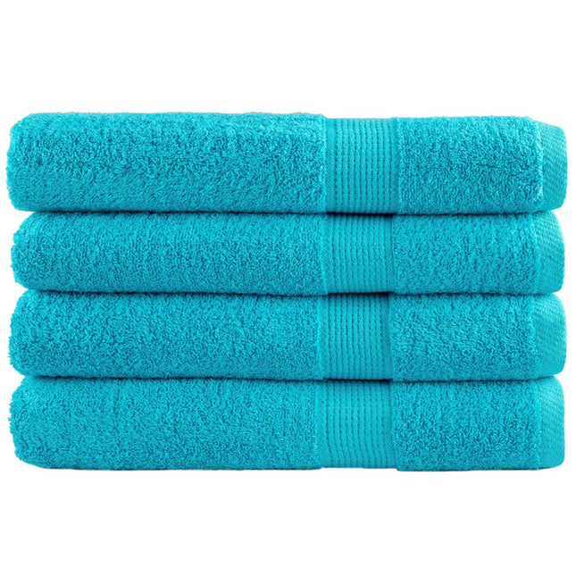 Asciugamani Premium SOLUND 4pz Turchese 100x200cm 600 g/mÃ‚Â²