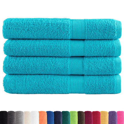 Asciugamani Premium SOLUND 4pz Turchese 100x200cm 600 g/mÃƒâ€šÃ‚Â²