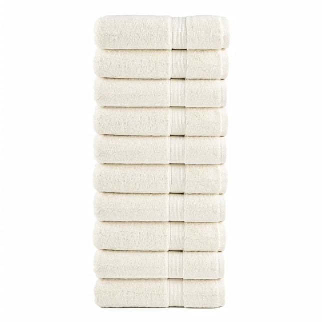 Asciugamani Premium SOLUND 10 pz Crema 50x100 cm 600 g/mÃ‚Â²
