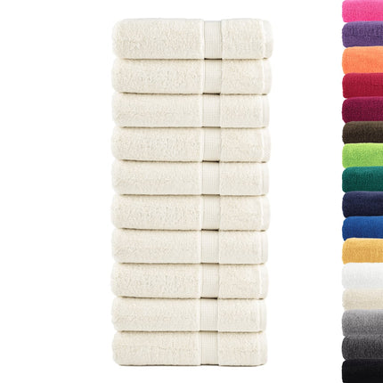 Asciugamani Premium SOLUND 10 pz Crema 50x100 cm 600 g/mÃƒâ€šÃ‚Â²