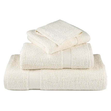 Asciugamani da Doccia SOLUND 4 pz Crema 70x140 cm 600 g/mÃ‚Â²