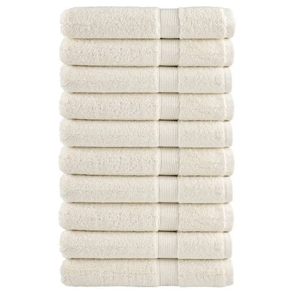 Asciugamani Premium SOLUND 10 pz Crema 100x200 cm 600 g/mÃ‚Â²