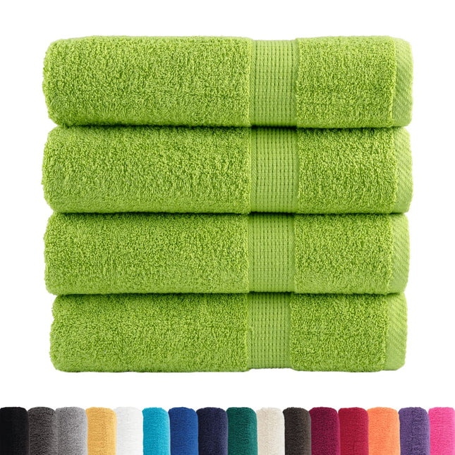 Asciugamani da Doccia SOLUND 4 pz Mela 70x140 cm 600 g/mÂ²