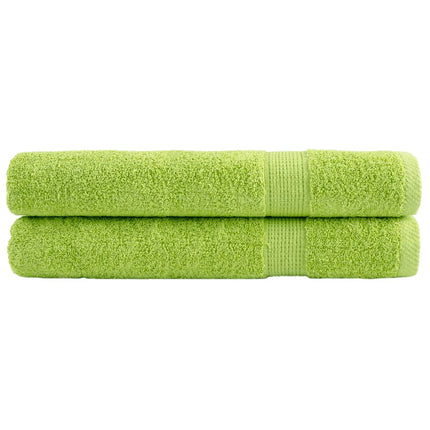 Asciugamani Premium SOLUND 2 pz Verdi 100x200 cm 600 g/mÃ‚Â²