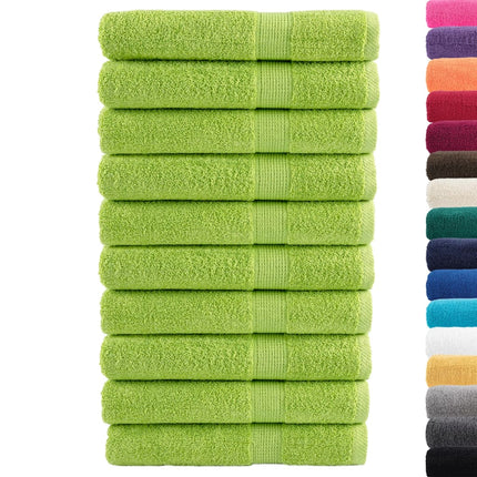Asciugamani Premium SOLUND 10pz Verdi 100x200 cm 600 g/mÃ‚Â²