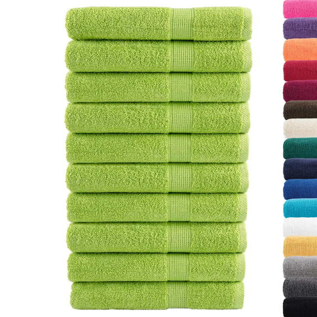 Asciugamani Premium SOLUND 10pz Verdi 100x200 cm 600 g/mÂ²