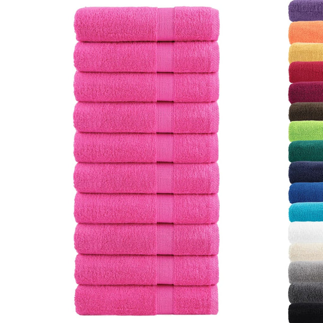 Asciugamani Premium SOLUND 10 pz Rosa 50x100 cm 600 g/mÃ‚Â²