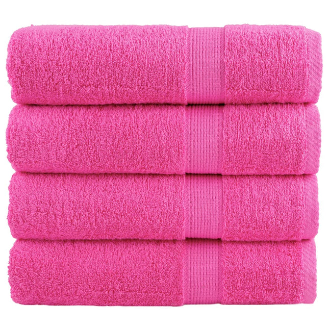 Asciugamani da Doccia SOLUND 4 pz Rosa 70x140 cm 600 g/mÃ‚Â²