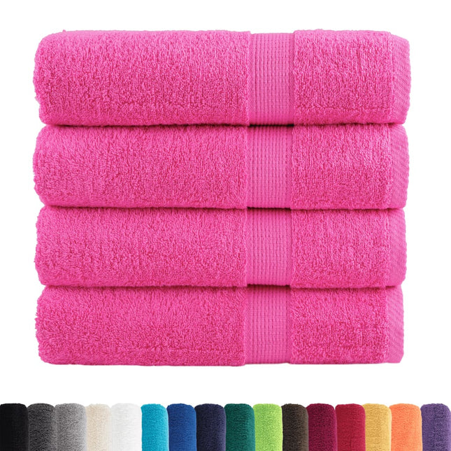 Asciugamani da Doccia SOLUND 4 pz Rosa 70x140 cm 600 g/mÃ‚Â²