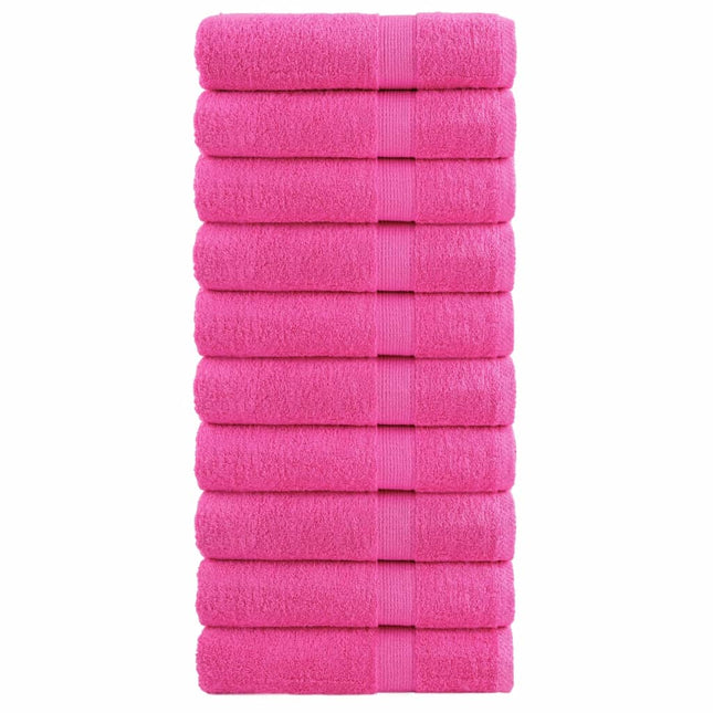 Asciugamani da Doccia SOLUND 10 pz Rosa 70x140 cm 600 g/mÂ²