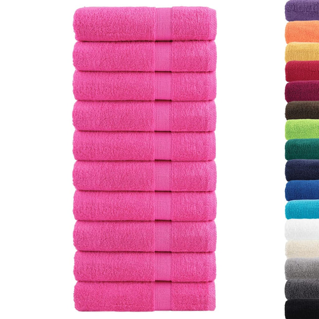 Asciugamani da Bagno SOLUND 10 pz Verdi 100x150cm 600 g/mÂ²