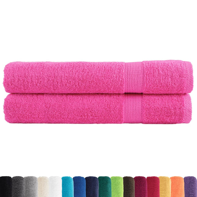 Asciugamani Premium SOLUND 2 pz Rosa 100x200 cm 600 g/mÃ‚Â²