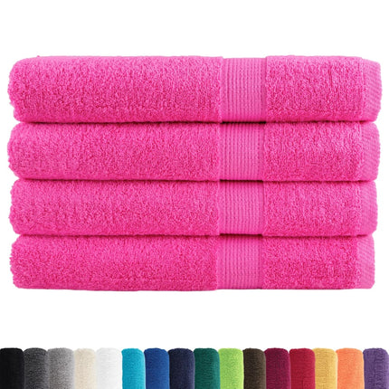 Asciugamani SOLUND 4 pz Rosa 100x200 cm 600 g/mÃƒâ€šÃ‚Â²