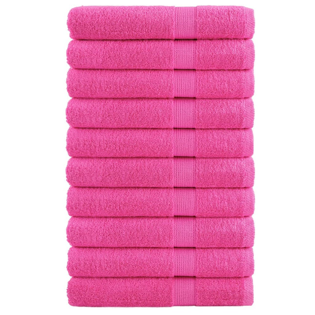 Asciugamani SOLUND 10 pz Rosa 100x200 cm 600 g/mÂ²