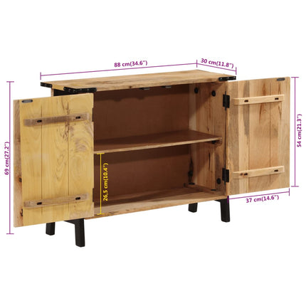 Credenza 88x30x69 cm in Legno Massello di Mango