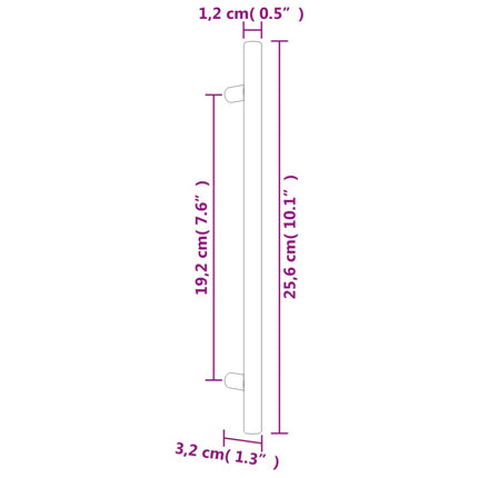 Maniglie per Mobili 10 pz Oro 192 mm in Acciaio Inox
