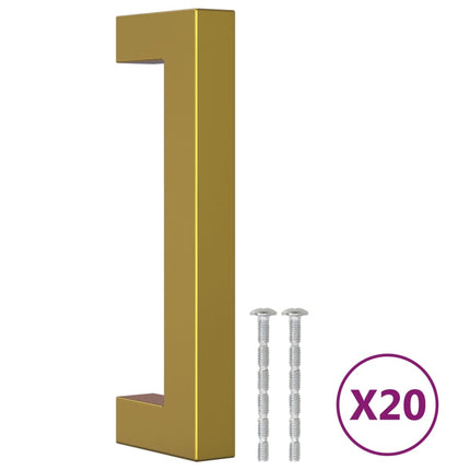 Maniglie per Mobili 20 pz Oro 96 mm in Acciaio Inox